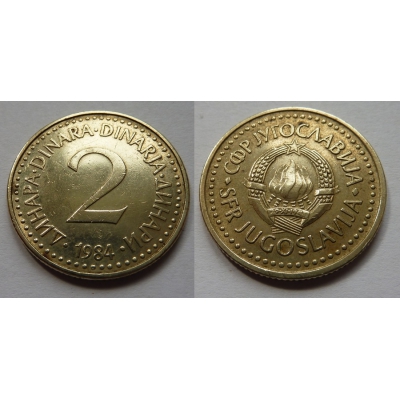 Jugoslávie - 2 dinara 1984