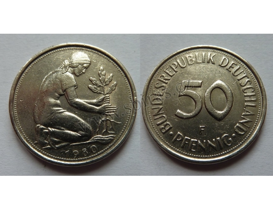 Německo - 50 Pfennig 1980 F