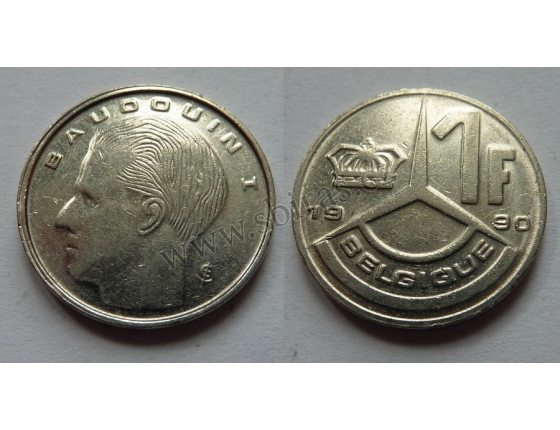 Belgie - 1 frank 1990
