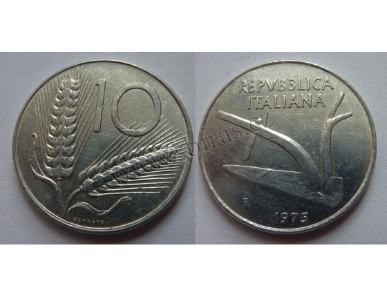 Itálie - 10 lire 1975