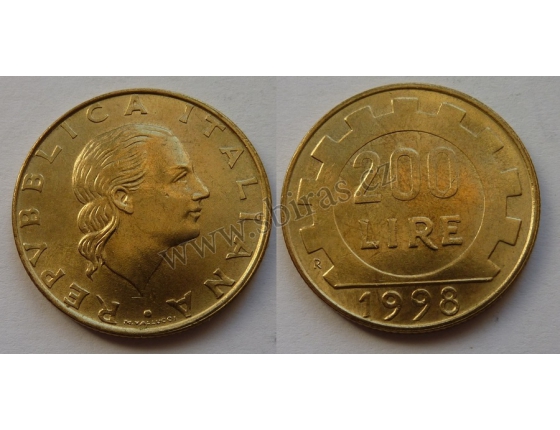 Itálie - 200 lire 1998