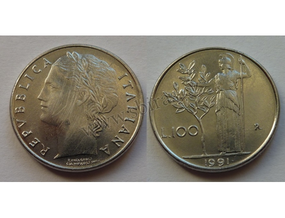 Itálie - 100 lire 1991