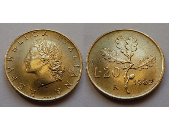 Itálie - 20 lire 1982