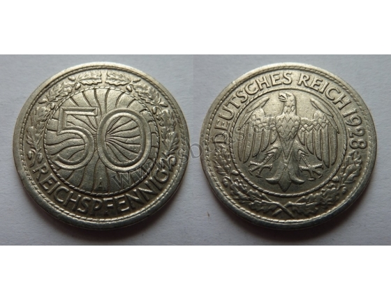 Německo, Výmarská republika - 50 reichspfennig 1928