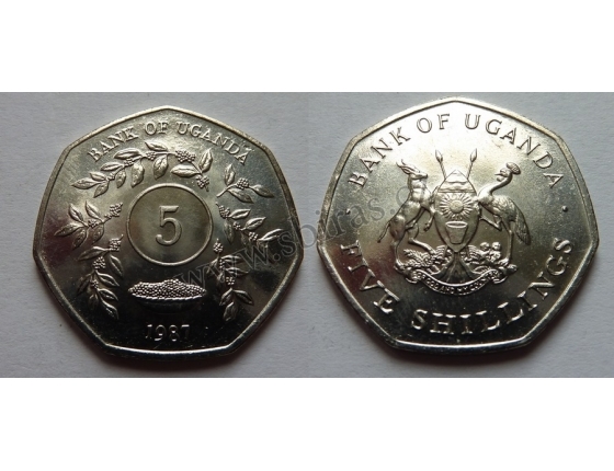 Uganda - 5 shillings 1987