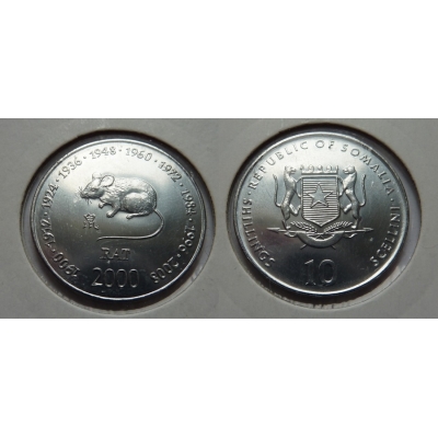 Somálsko - 10 shillings 2000, rat