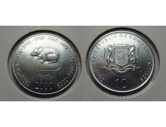 Somálsko - 10 shillings 2000, rat