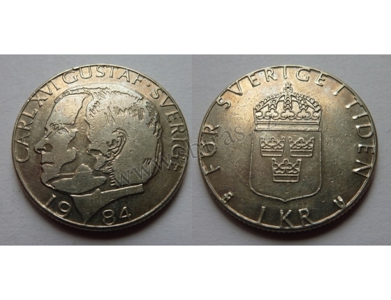 Švédsko - 1 krona 1984