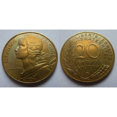 Francie - 20 centimes 1977