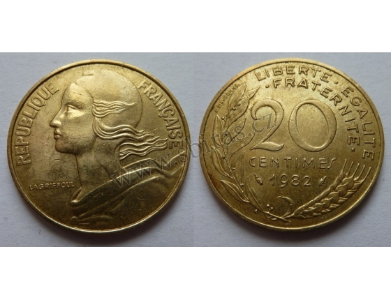 Francie - 20 centimes 1982
