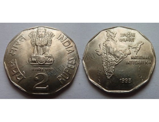 Indie - 2 rupees 1993