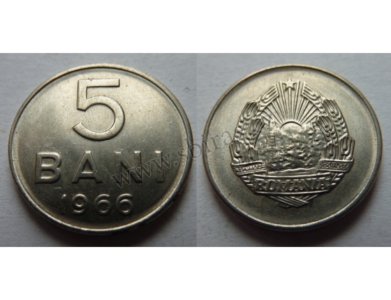 Rumunsko - 5 bani 1966