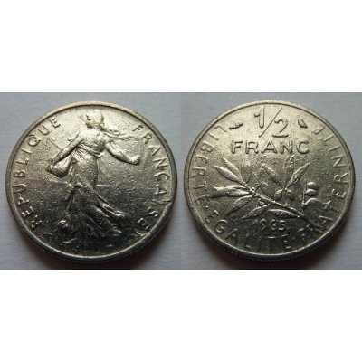 Francie - 1/2 franc 1965