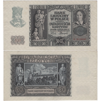 20 zlotych 1940